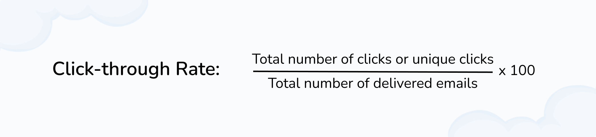 Email click-through rate formula