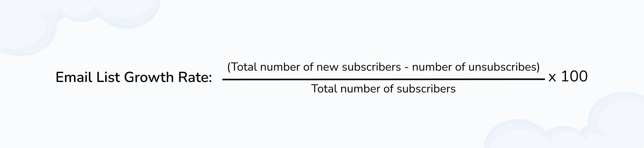 Email list growth rate formula