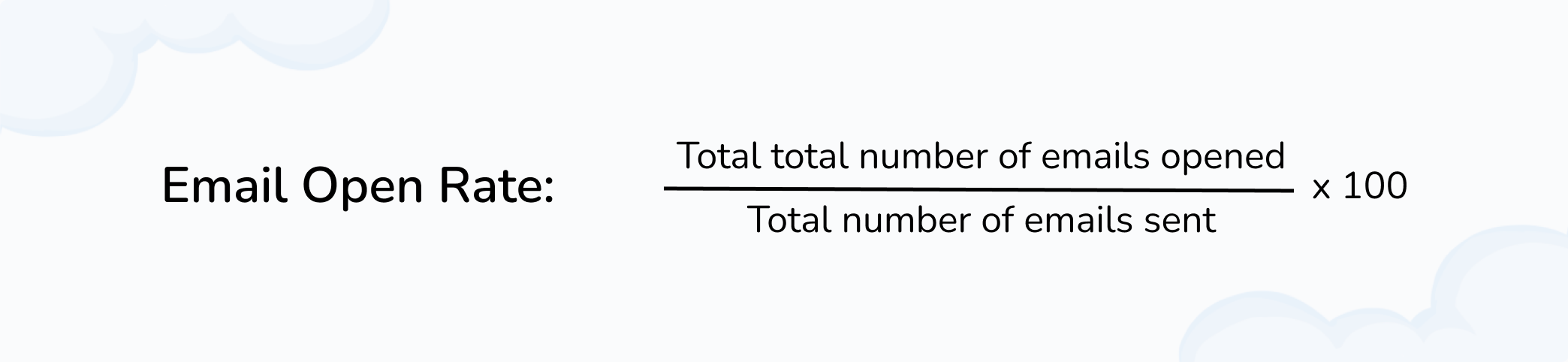 Email open rate formula