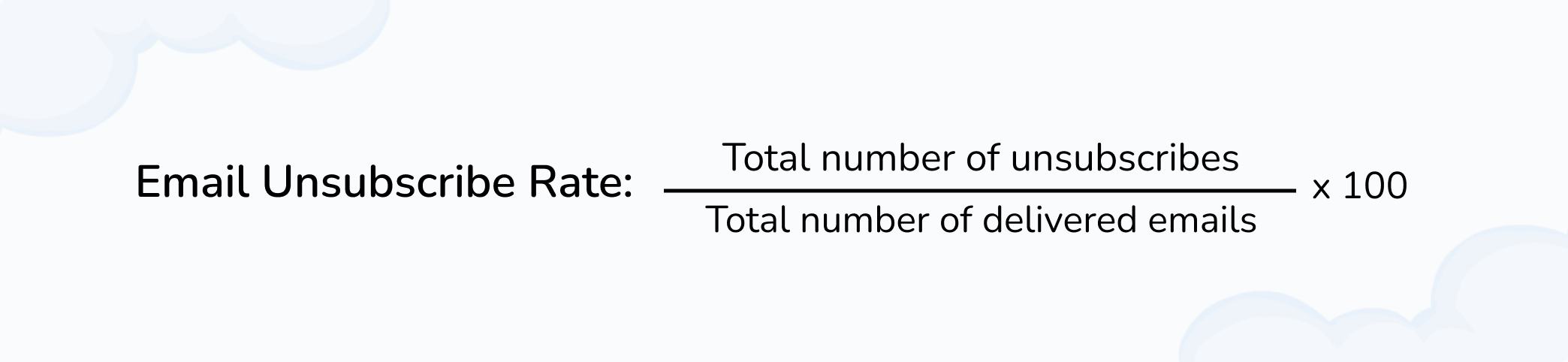 Email unsubscribe rate formula