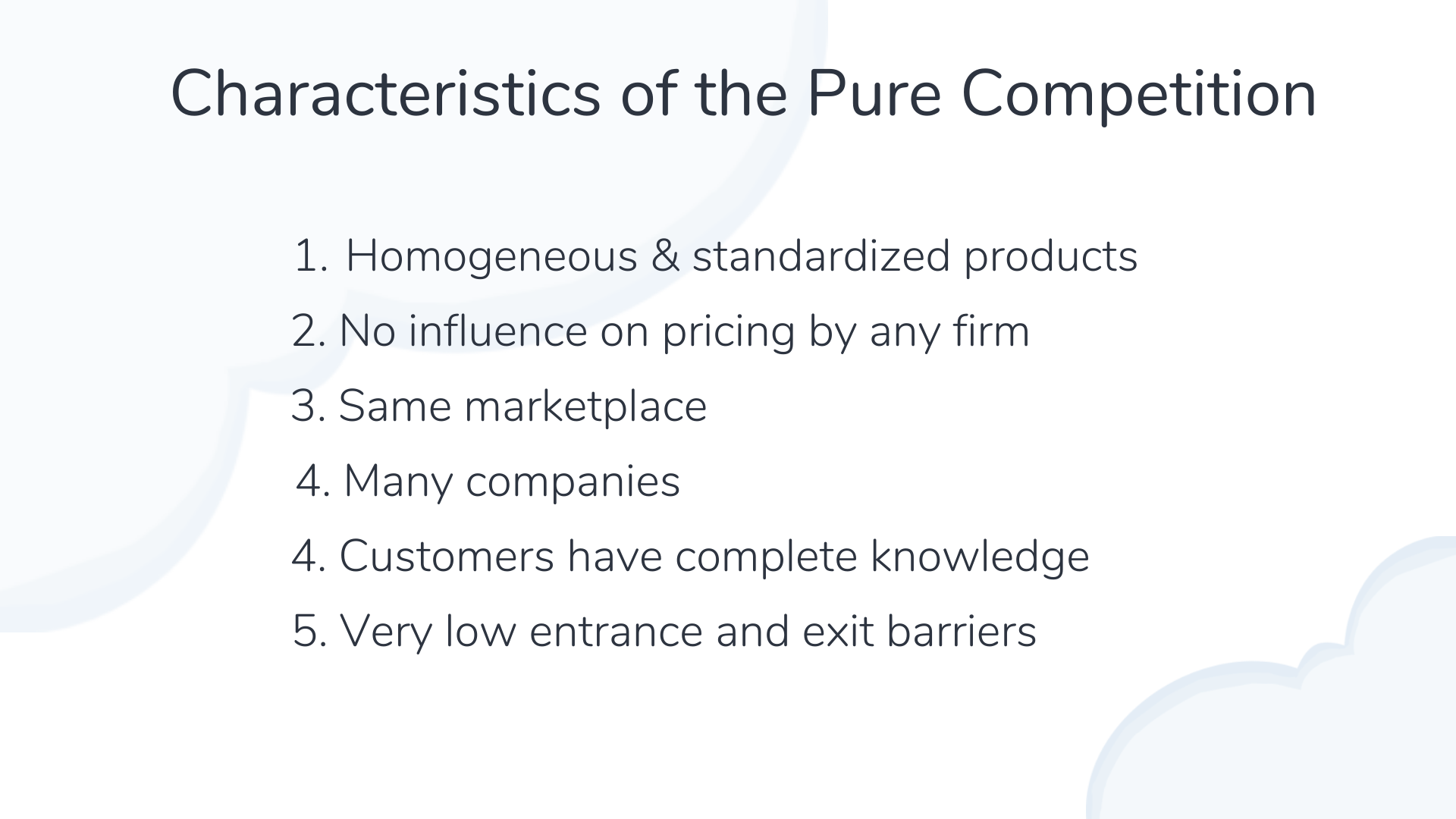 Pure Market System Examples