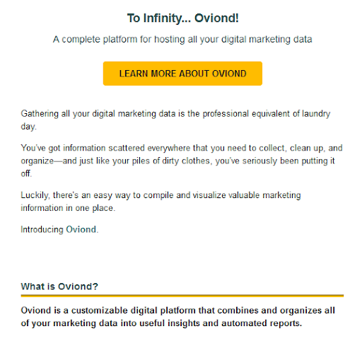 Oviond affiliate email marketing.