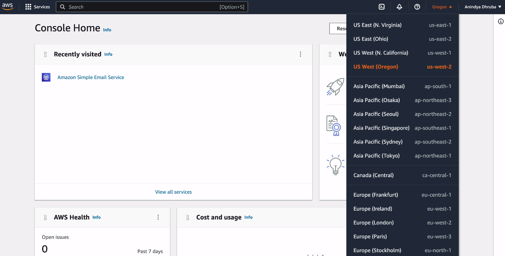 Choosing AWS Region