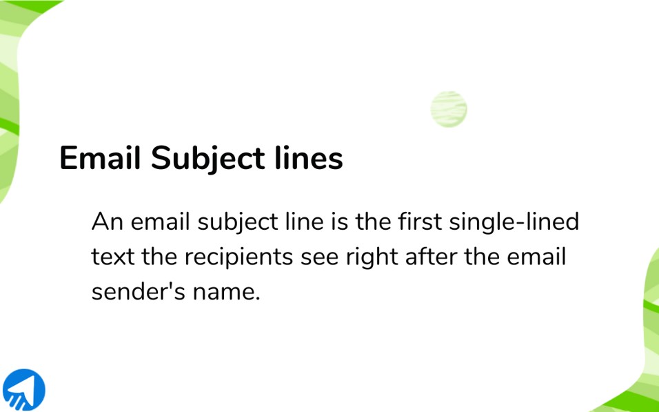 Email subject lines definition.
