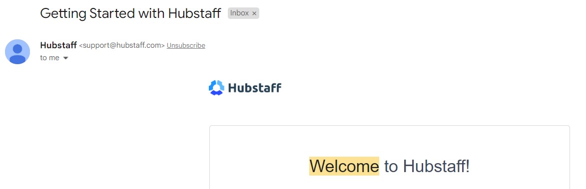 "Getting started" welcome email subject lines.