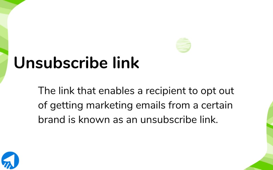 Definition of unsubscribe link