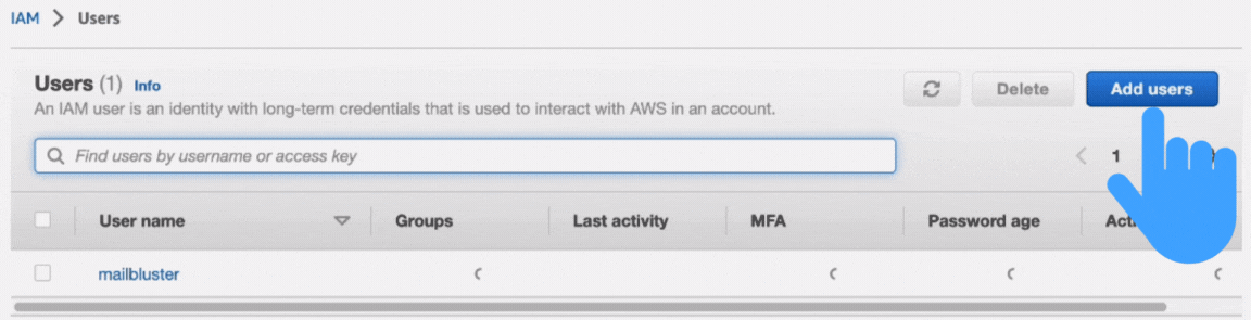 how to create iam user in aws: add user