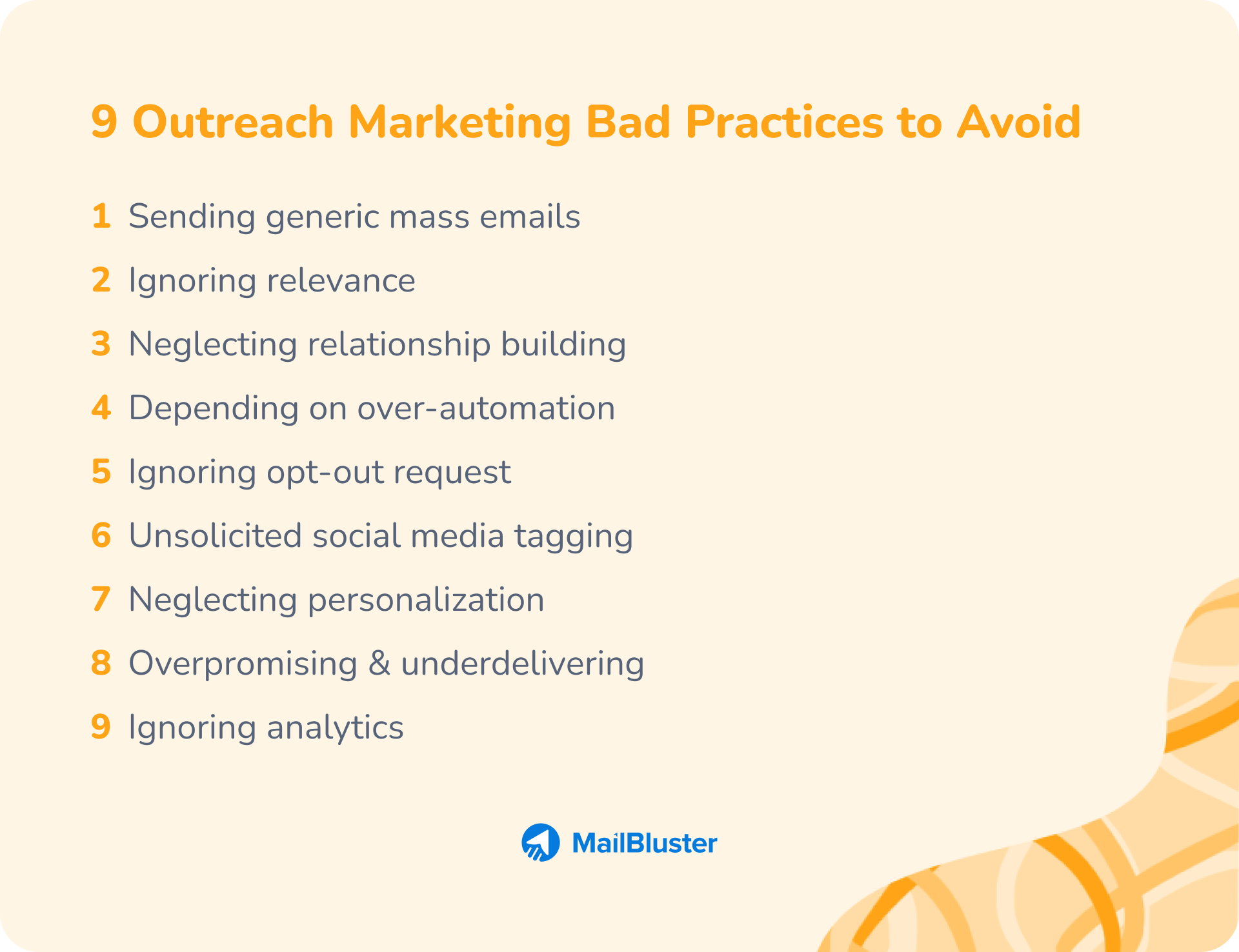 Outreach marketing bad practices you should avoid