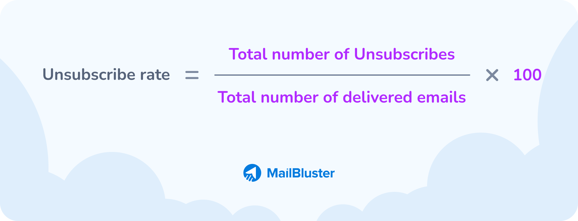 Email unsubscribe rate formula