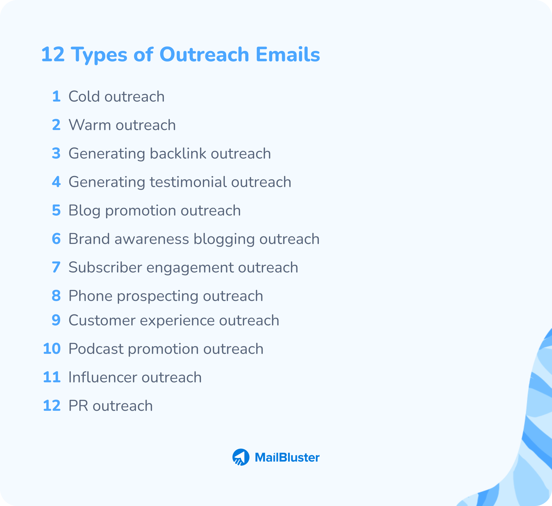 Different types of outreach email