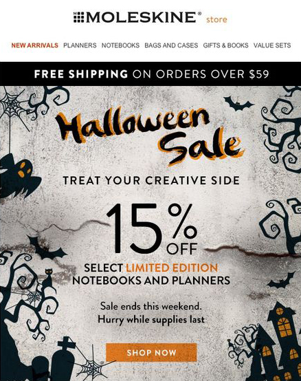 Spooky sale email idea