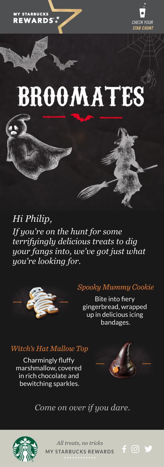 Halloween marketing words example