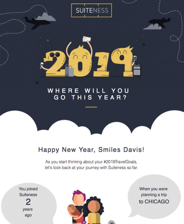 Happy new year email example