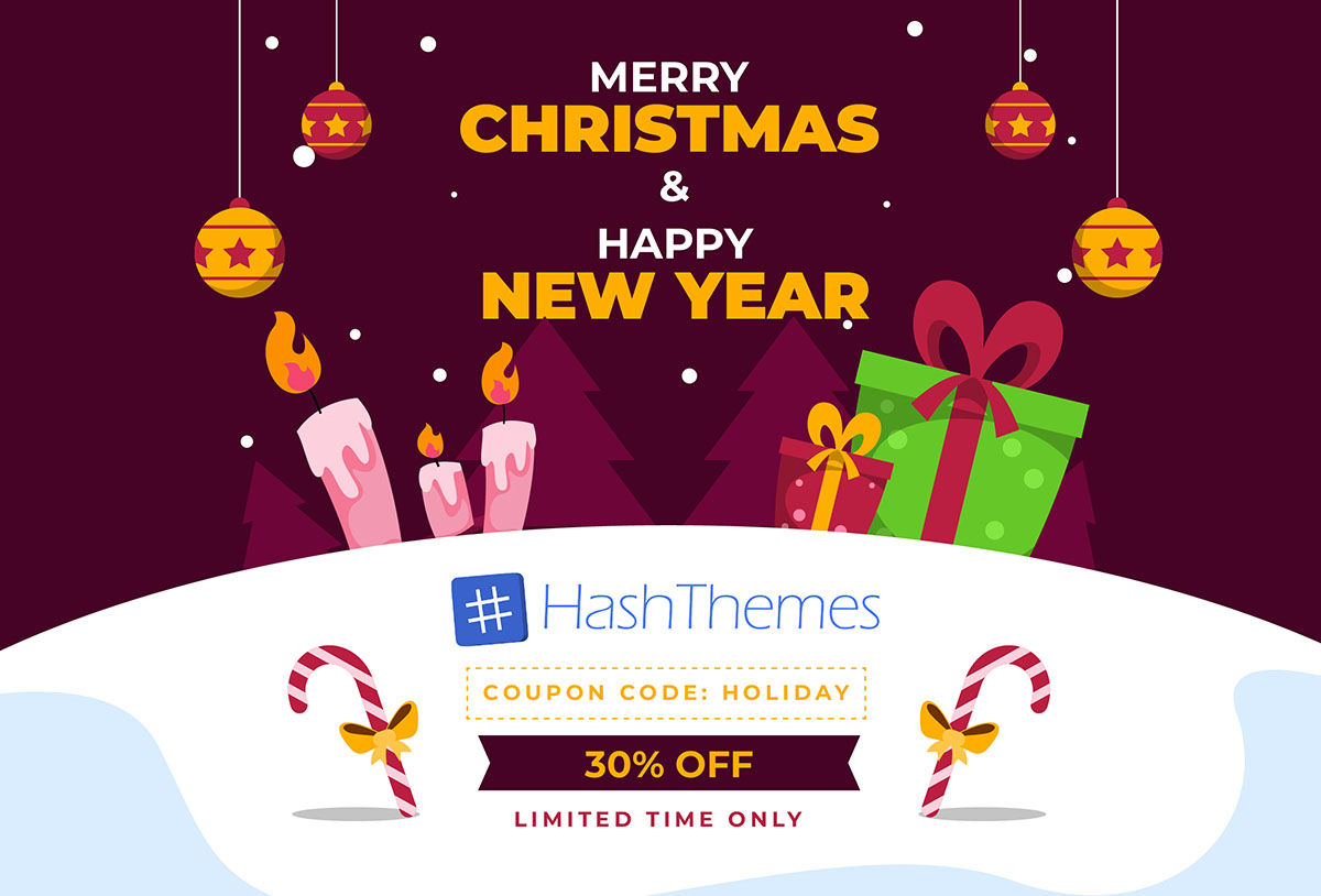 Christmas and New Year deals from HashThemes.