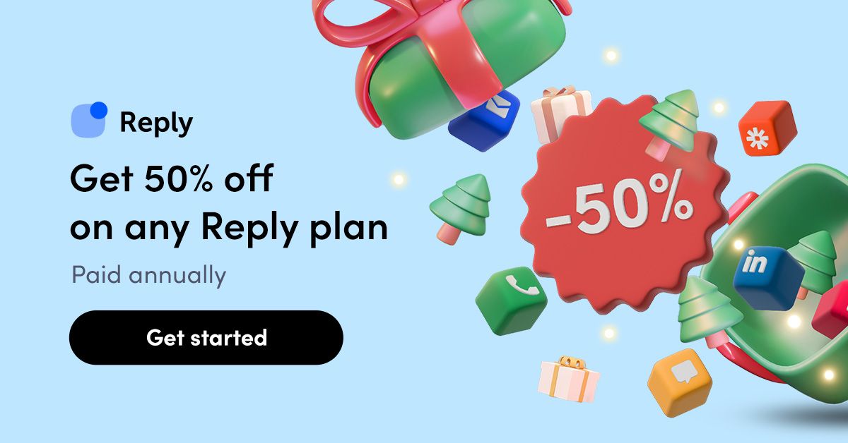 Christmas and New Year deals from Reply.