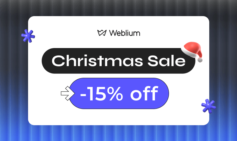 Christmas sale from Weblium.