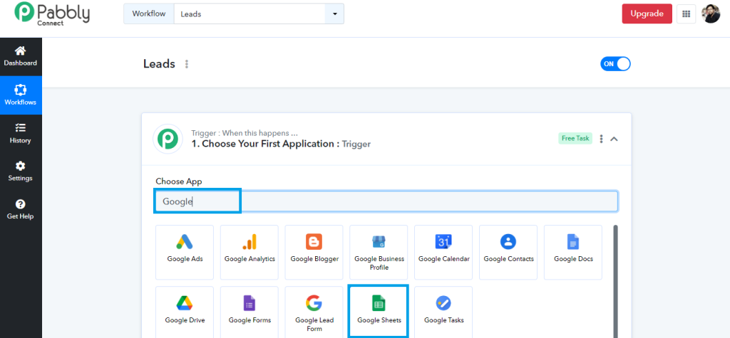 Choosing Trigger Event on Pabbly