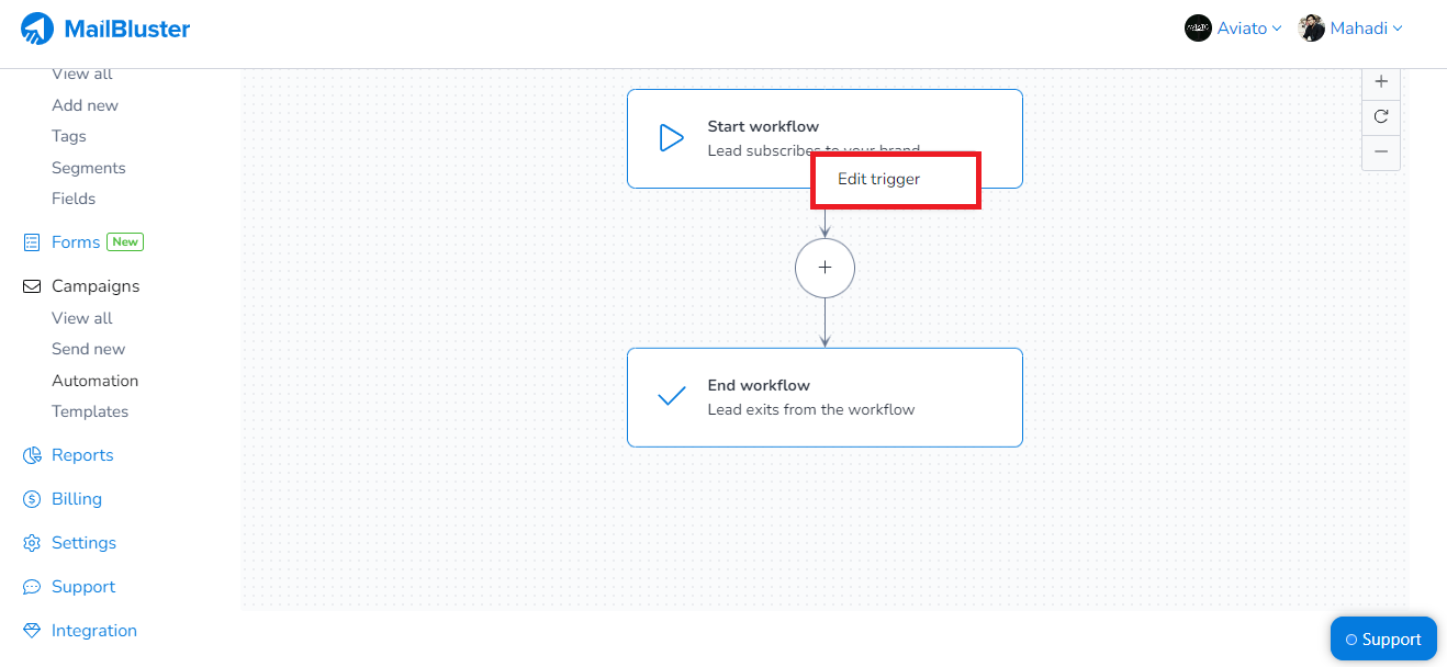 Workflow Edit Trigger in Automation