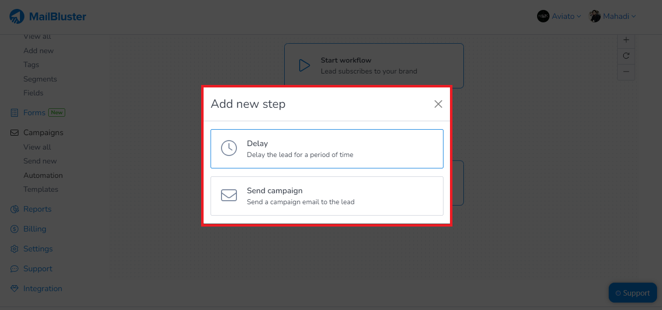 Delay Setup in Automation workflow