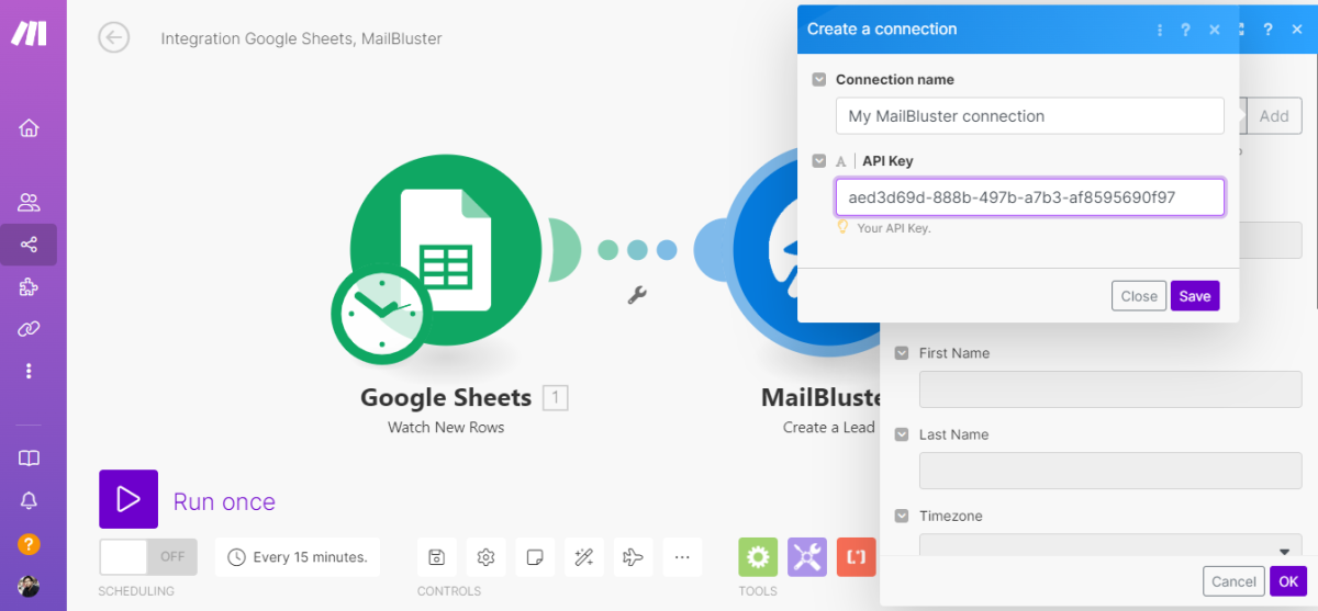 How to Connect MailBluster with Make (Integromat)