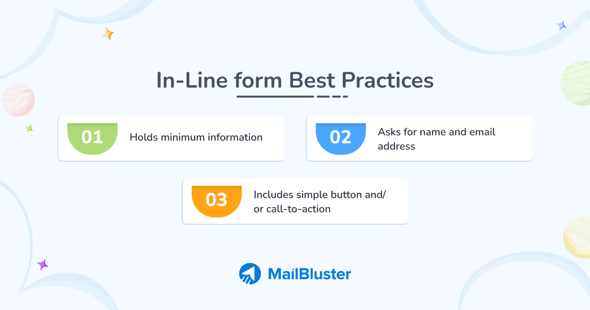 Inline form best practices MailBluster