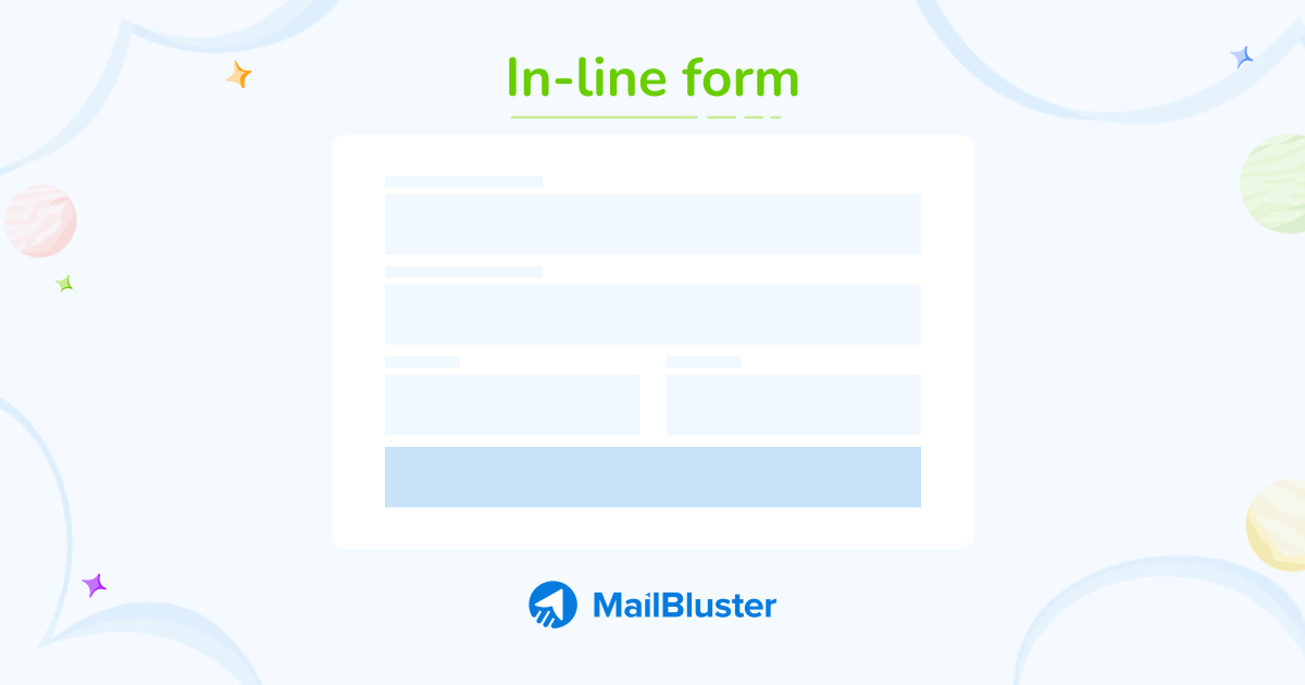 Inline form MailBluster