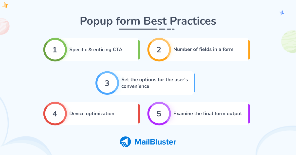 Popup form best practices with examples