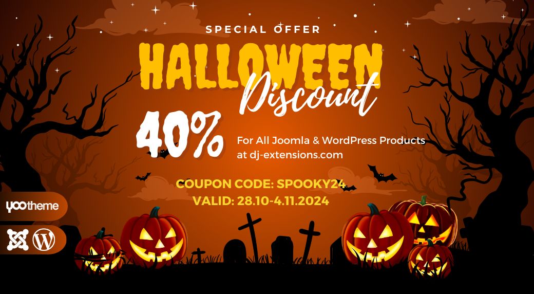 DJ-Extensions-WordPress-Joomla-Products Halloween deals