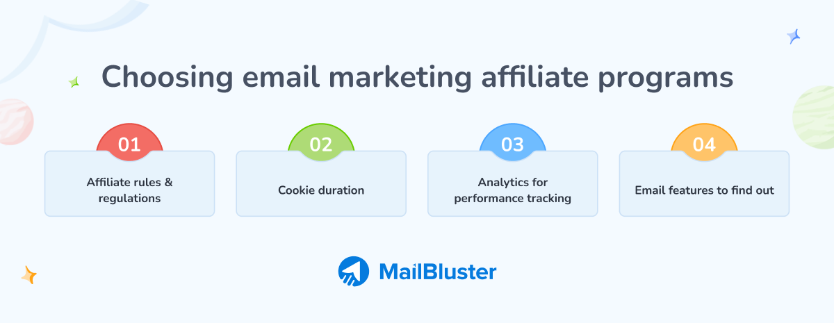 Choosing email marketing affiliate programs