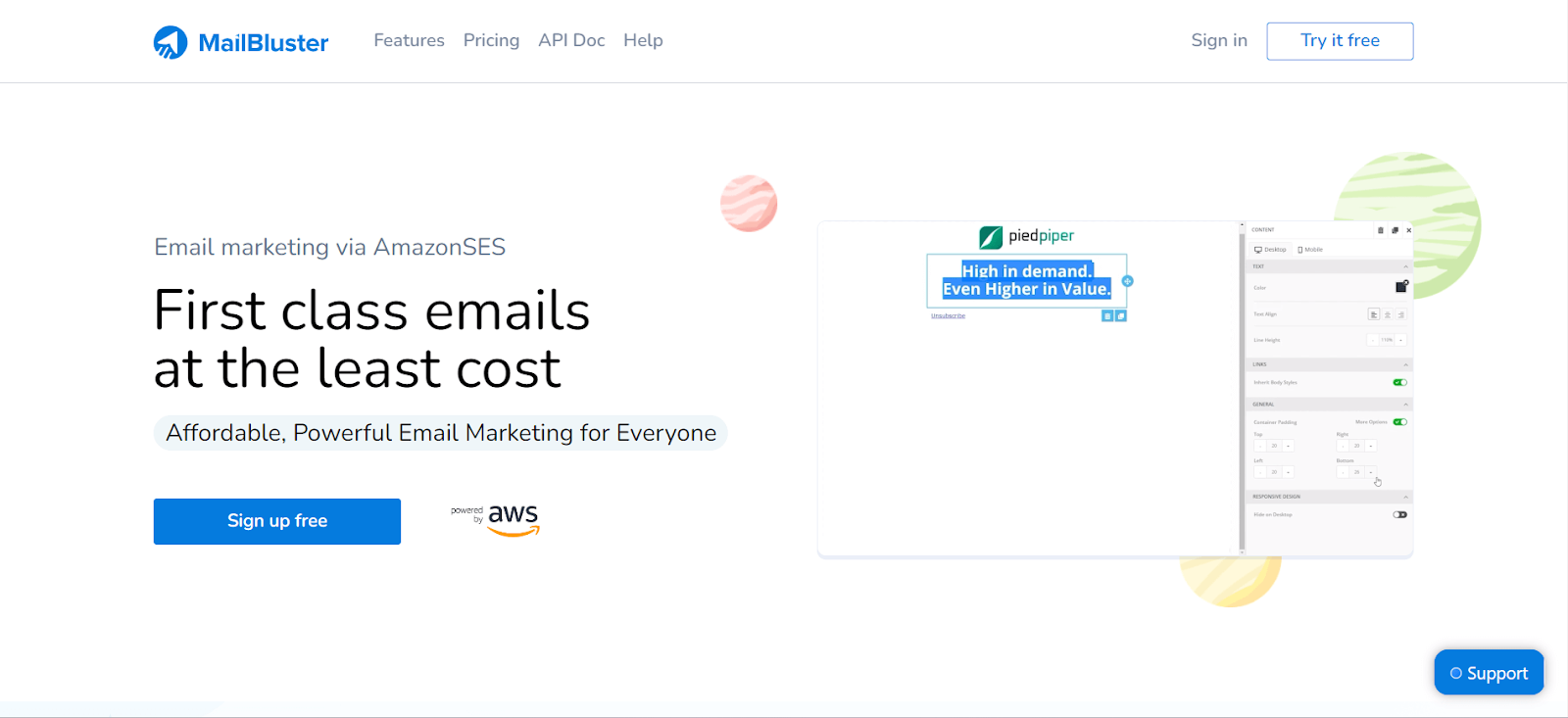 MailBluster as an example of white label email marketing software 