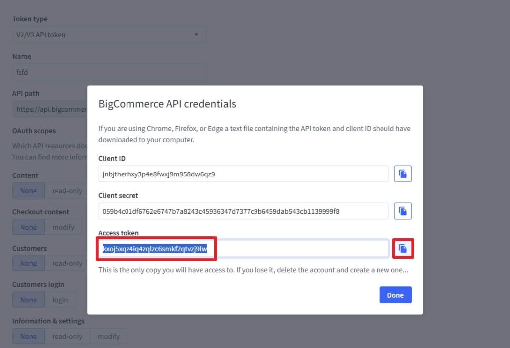 BigCommerce API Credentials