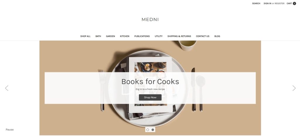 Example of BigCommerce store