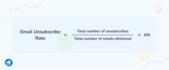 Email unsubscribe rate formula