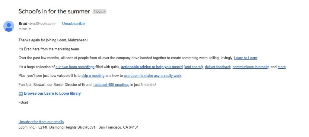 Summer newsletter from Loom on product updates 