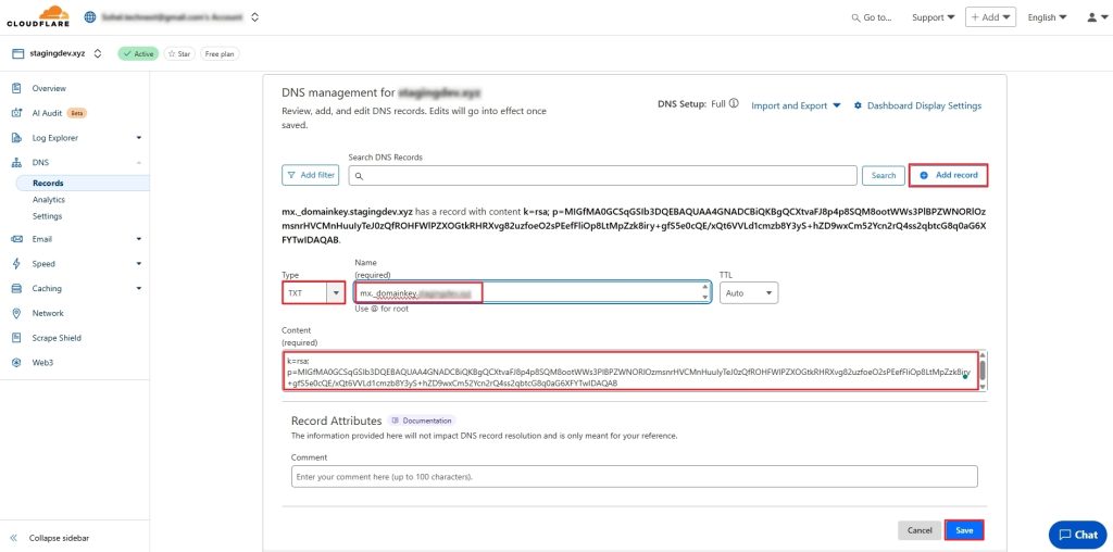Cloudflare DNS management