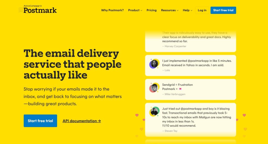 Postmark as one of the Mailgun alternatives