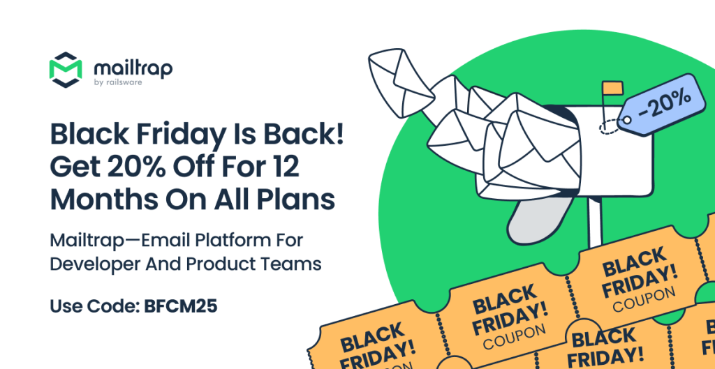 Mailtrap Black Friday Cyber Monday deals