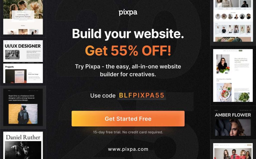 Pixpa BFCM deals