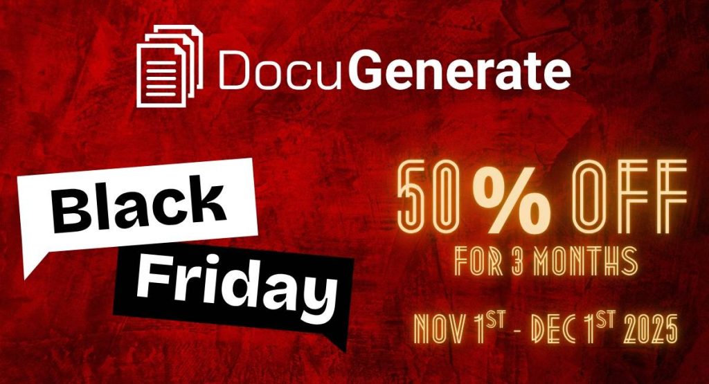 DocuGenerate BFCM deals