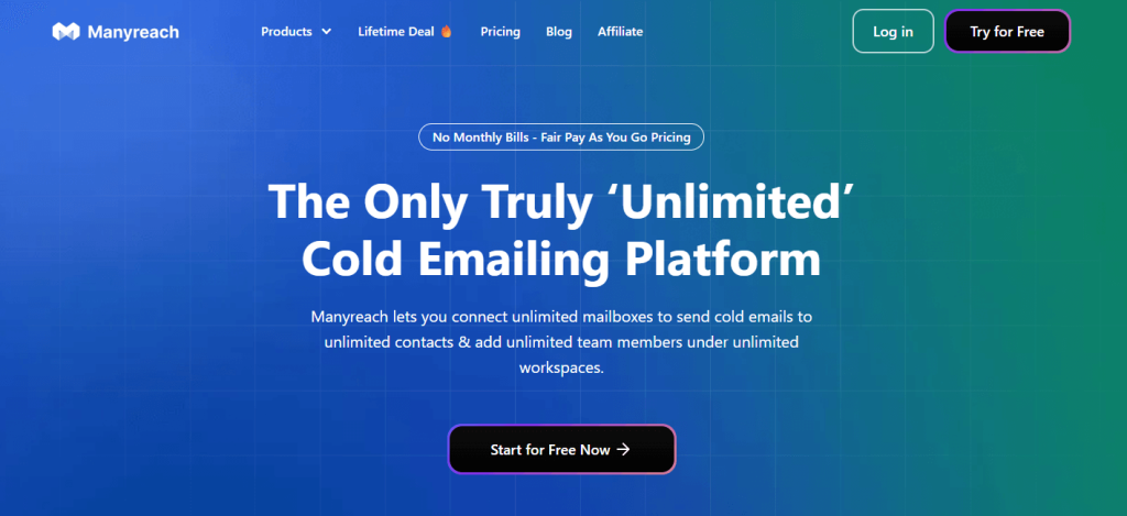 Manyreach homepage