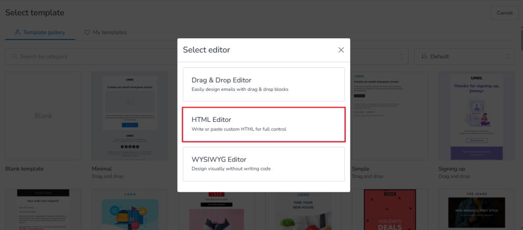 Adding HTML Editor in MailBluster