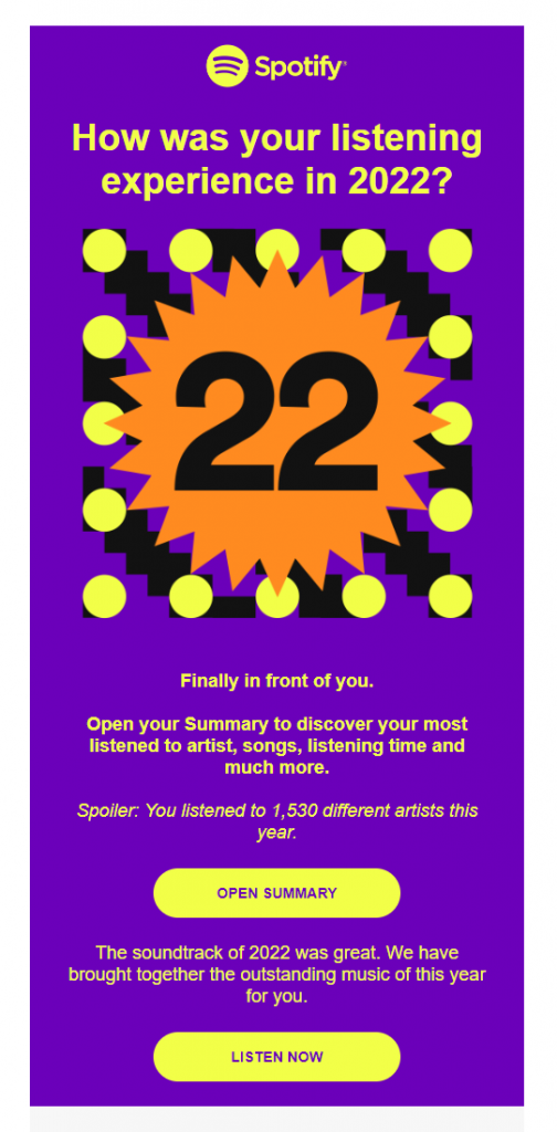 Spotify Wrapped Campaign by Mailsoftly