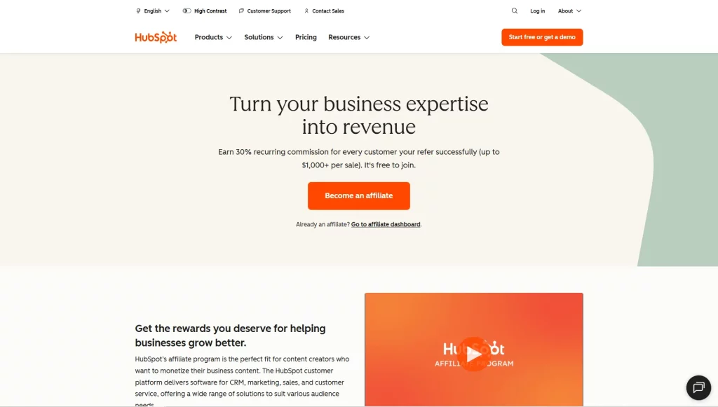HubSpot Affiliate Program