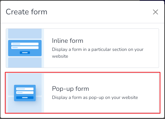 Select Popup form