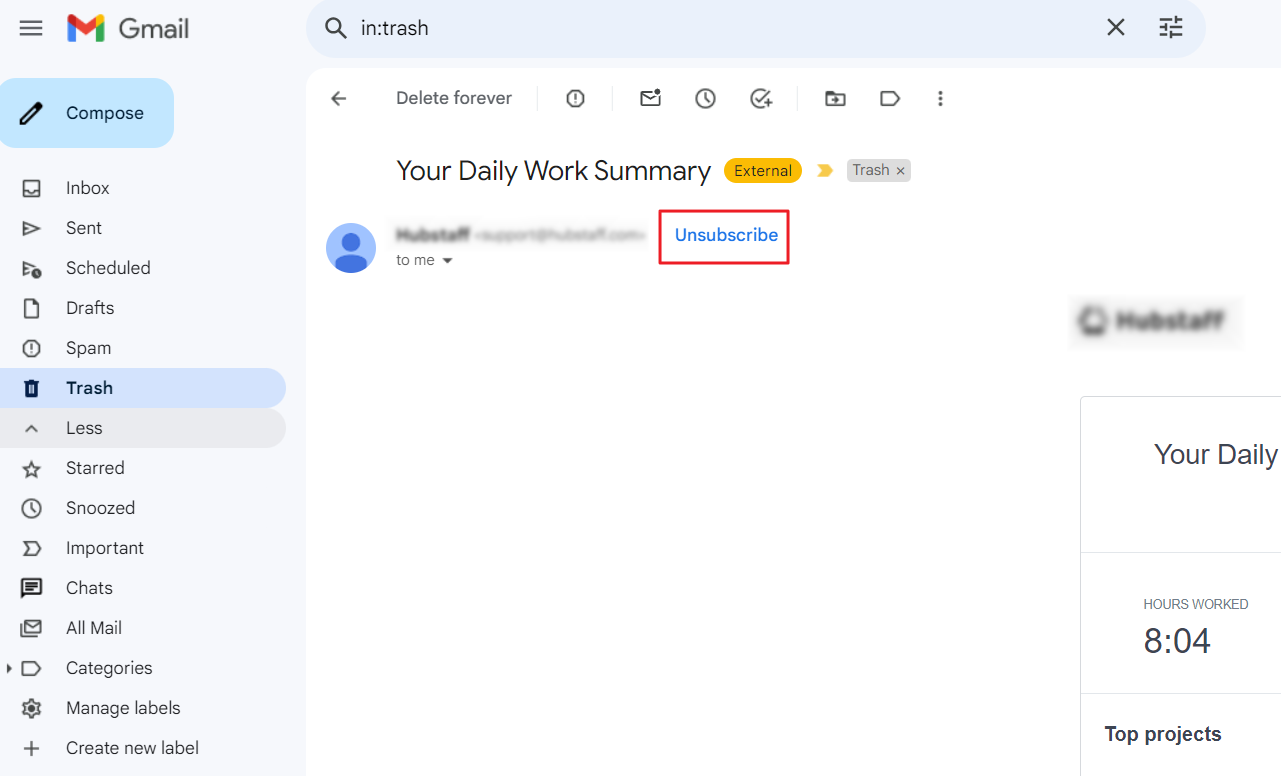 One-click unsubscribe showing on list-unsubscribe header