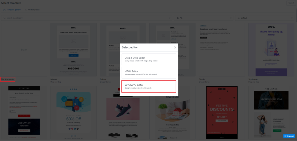 Here is a sample of Plain text email created using WYSIWYG editor from MailBluster.