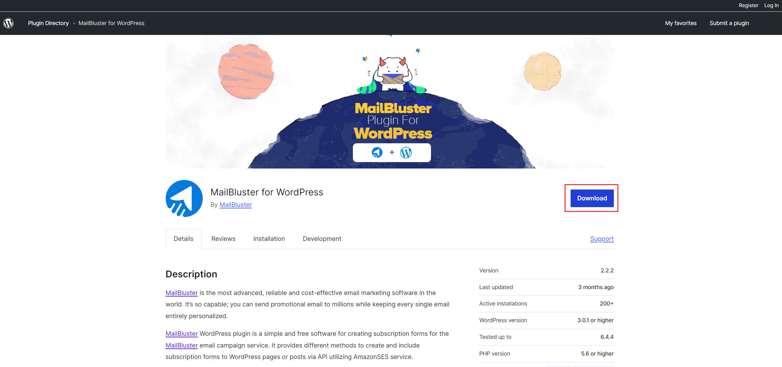 Download MailBluster WP Plugin