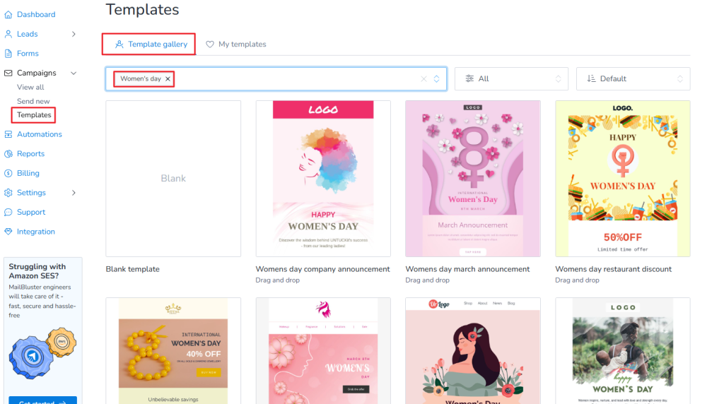 This is a category where we can see some nicely designed templates from the well-known event category, women's day.