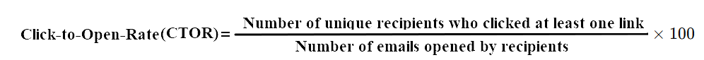 Click-to-Open-Rate (CTOR) Formula