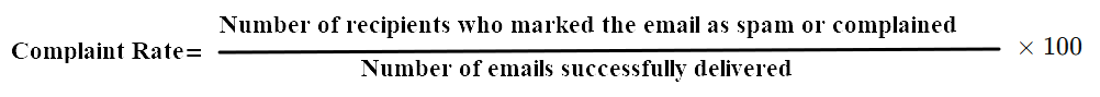 Complaint Rate formula